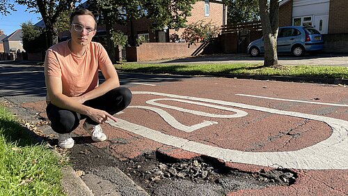 James Brown with Pothole